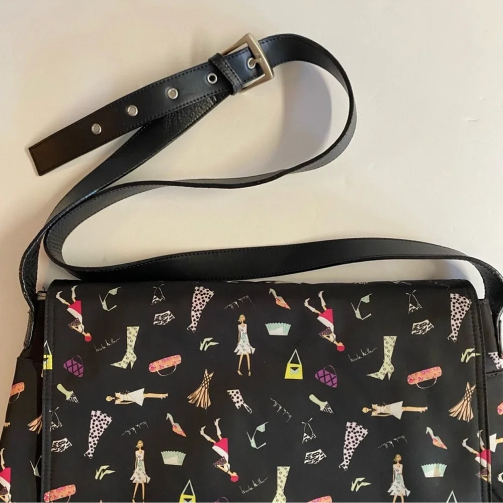Y2K Nicole Miller Nylon cute fashion theme laptop/messenger bag.